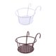 thumbnail image 3 of 2x Metal Plant Flowerpot Cesta Colgante Titular De Hierro Arte Pot Jase Soporte, 3 of 3