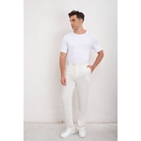 Likeshop - Pantalon Clasico Hombre Algodon Casual Tipo Lino Liso 6011
