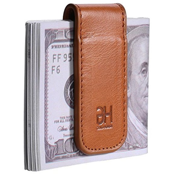 Clip de Dinero GH GOLD HORSE de Cuero Marrón