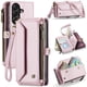 thumbnail image 1 of Cuero CaseMe para Samsung Galaxy A37 5G Funda Tipo Billetera [Bloqueo RFID] con Soporte para 10 Tarjetas, Cierre de Zíper y Ranura para Billetes, Correa Magnética de Hombro y Muñeca de Cuero PU, 1 of 10