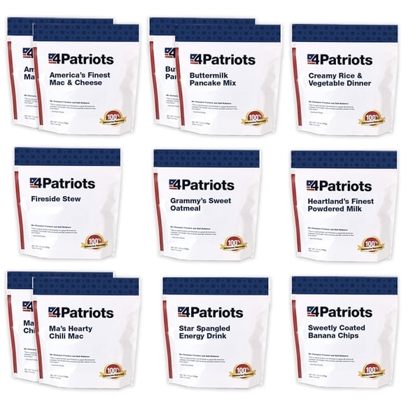Kit De Comida Emergency Starter 4 Patriots Liofilizados 88 Porciones