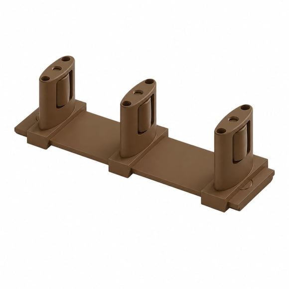 Guía de piso para puerta corrediza de clóset Grovers de 3 rodillos, color marrón