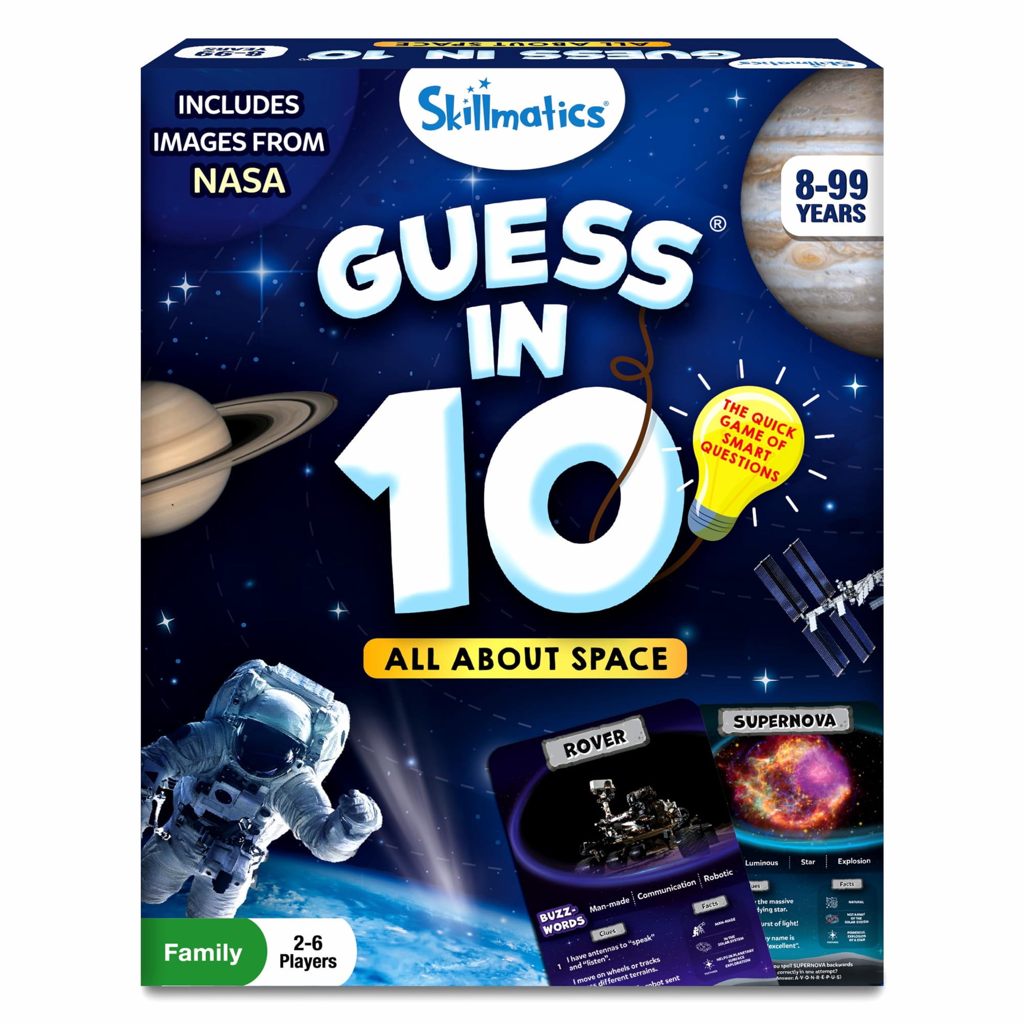 Juego De Cartas Skillmatics Guess In 10 Nasa Space Kids 8+ Years