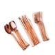 thumbnail image 5 of 18 unids / lote grandes cubiertos de plástico desechables conjunto tenedores cuchillos cucharas de oro rosa, 5 of 5