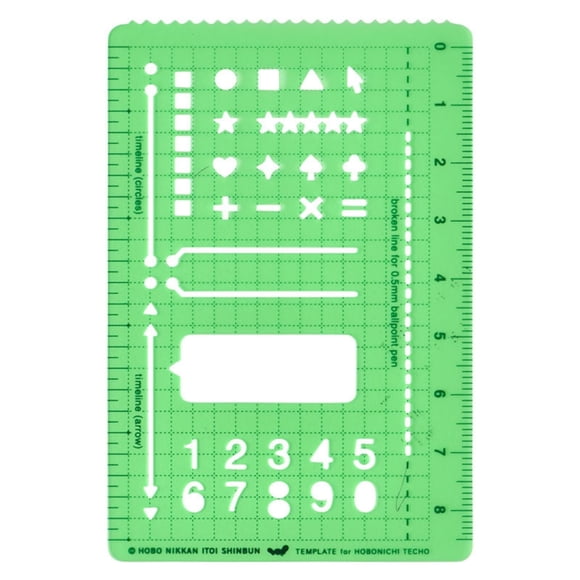 Plantilla de cuaderno Hobonichi Techo, papelería básica original