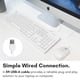 thumbnail image 2 of Teclado Usb De Tamaño Completo Con Cable Para Mac Y Pc, 2 of 7