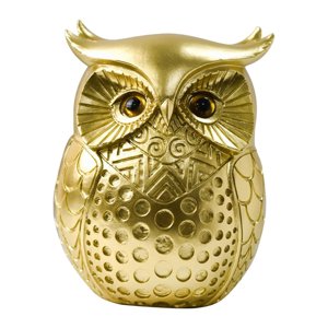Bothyi - Estatua De Búho Para Decoración Del Hogar, Escultura De Animales De Resina Para Sala De Estar, Entrada, Oficina, Oro