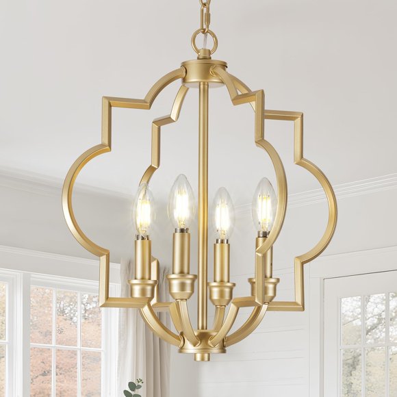 Candelabro ACANER de 4 luces 40 cm dorado para comedor