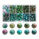 thumbnail image 1 of 200 Piezas De Cuentas De Vidrio De 8 Mm Para Abalorios Collares Pulsera Decoración Del Hogar Azul Verde Degradado, 1 of 1