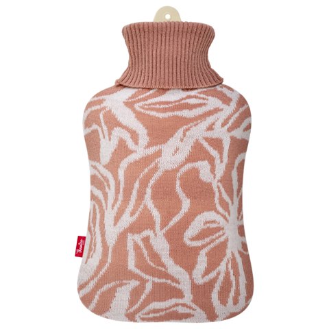 Guatero Thermica Tejido Flores Blancas 2 Litros