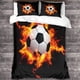 thumbnail image 3 of Juego de ropa de cama de microfibra con funda nórdica de fútbol, funda nórdica deportiva con estampado 3D, cierre de cremallera, suave para hombres, mujeres y niños., 3 of 3