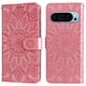 thumbnail image 2 of Funda tipo cartera FOXDOCK para Google Pixel 9 Pro , diseño girasol en relieve, cuero PU, cierre magnético, soporte y tarjetero, 2 of 5