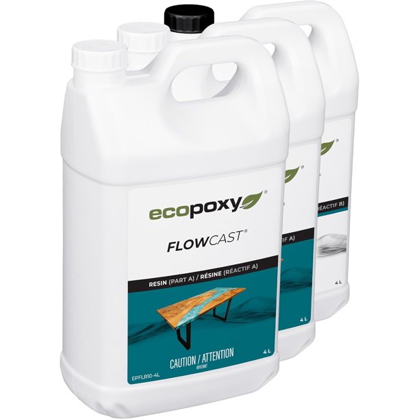 Kit de resina epóxica EcoPoxy FlowCast de vertido profundo 12 L resistente a los rayos UV