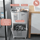 thumbnail image 3 of Cesta ropa con ruedas organizador gris Santu, 3 of 3