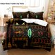 thumbnail image 1 of Geometry dash demon list Bedding Set Single Double King Bed Set Children's Bedroom Duvet Set Geometry dash demonList BeddingBed Sheets, 1 of 5