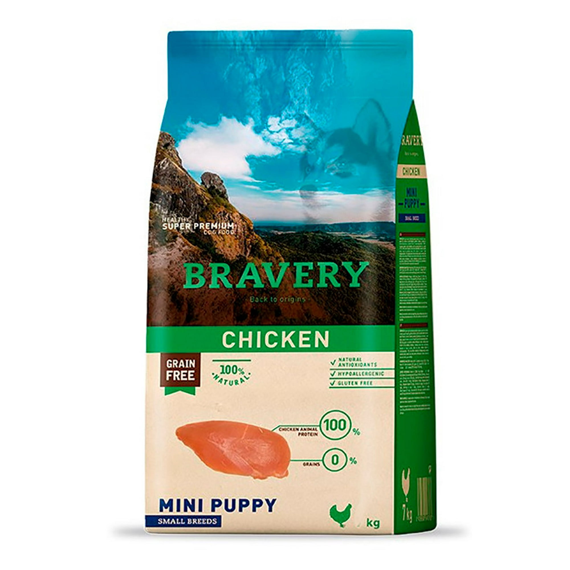 Bravery - Alimento Super Premium Para Perros Cachorros Razas Pequeñas Sabor Pollo 7 Kg