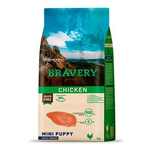 Bravery Pollo Perro Cachorro Mini 7Kg Cafe