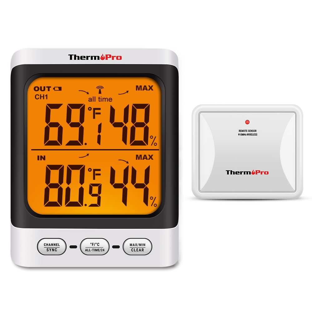 Termómetro Inalámbrico Thermopro Para Interiores Y Exteriores, Alcance De 500 Pies
