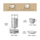 thumbnail image 2 of MALACASA Juego de 4 Tazas de Espresso de 4 oz de Porcelana con Platillos y Soporte Metálico, Apilables, Tazas para Cappuccino, Set Gris Mármol para Bebidas de Café, Latte y Té, 2 of 9