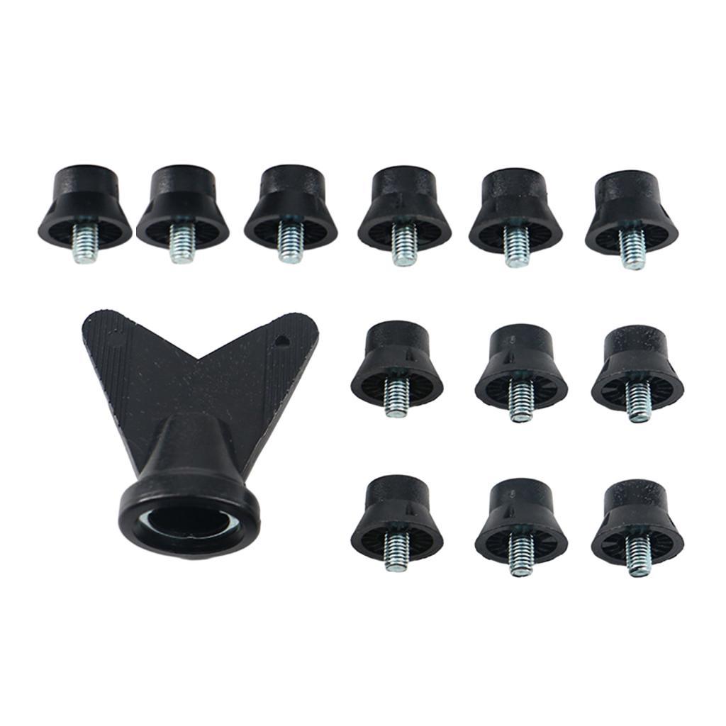 Magideal - 12 X Clavos Para Zapatos De Fútbol, Tacos De Fútbol, Tornillo Roscado, 5Mm De Diámetro, Clavos De Repuesto Antideslizantes Para Césped Para Interi