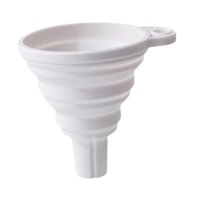 Bothyi - Embudo Plegable De Silicona Embudo De Cocina Para Enlatar Líquidos Uso Automotriz Blanco