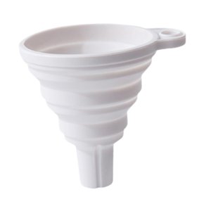 Bothyi - Embudo Plegable De Silicona Embudo De Cocina Para Enlatar Líquidos Uso Automotriz Blanco
