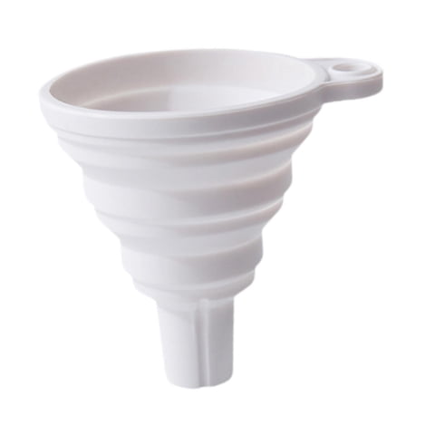 Bothyi - Embudo Plegable De Silicona Embudo De Cocina Para Enlatar Líquidos Uso Automotriz Blanco