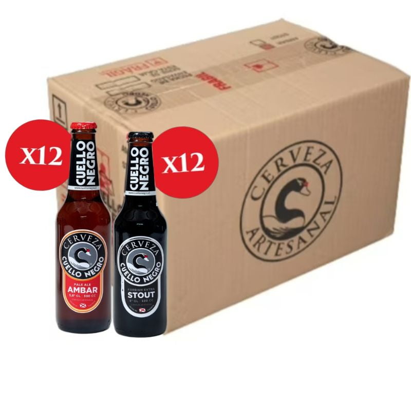 Cuello Negro - Mix Ambar Y Stout Pack (24) Botellas