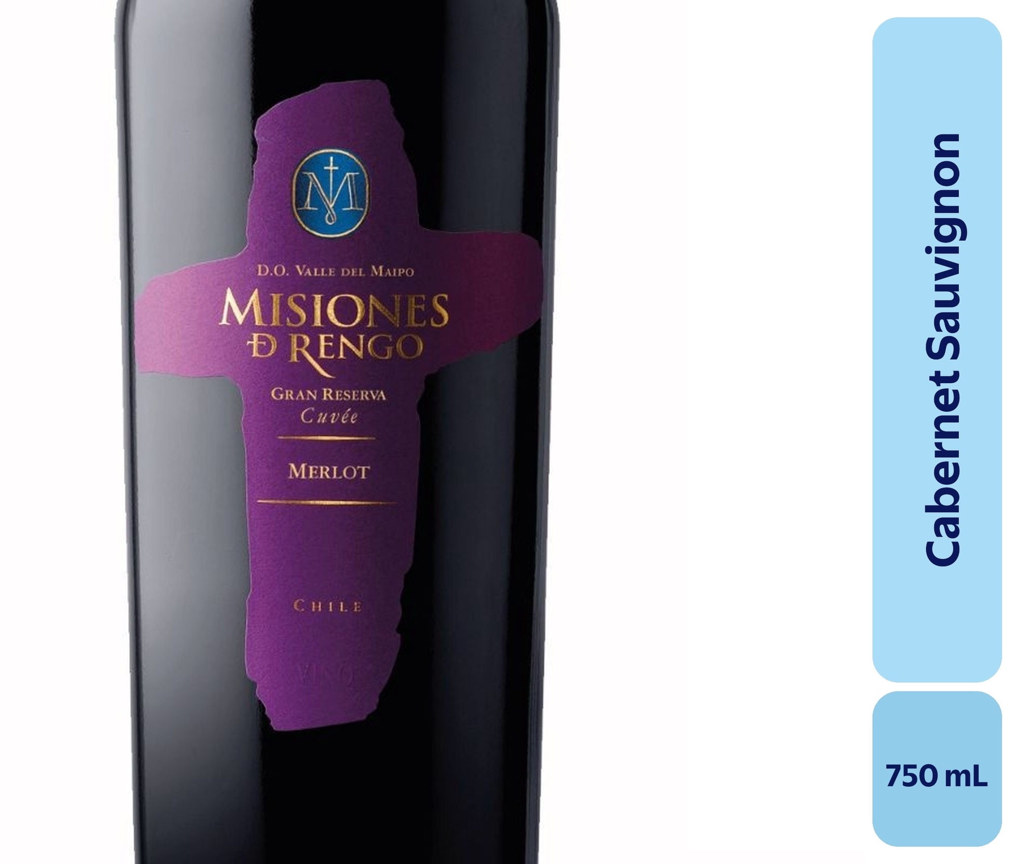 Vino Merlot Botella 750 mL Misiones De Rengo