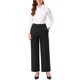 thumbnail image 2 of INSPIRE CHIC Pantalones de Vestir de Trabajo para Mujeres con Cintura Elástica en la Parte Posterior Pantalones de Algodón Pantalones de Negocios con Bolsillos S Negro, 2 of 6
