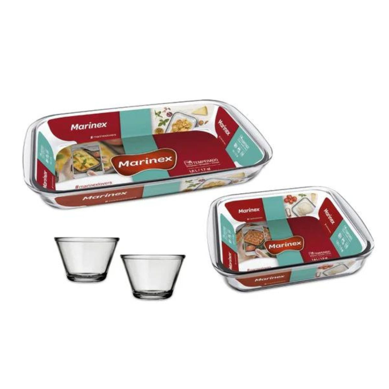 Disparo - Set Asadera Rectangular Asadera Cuadrada 2 Flaneras Marinex