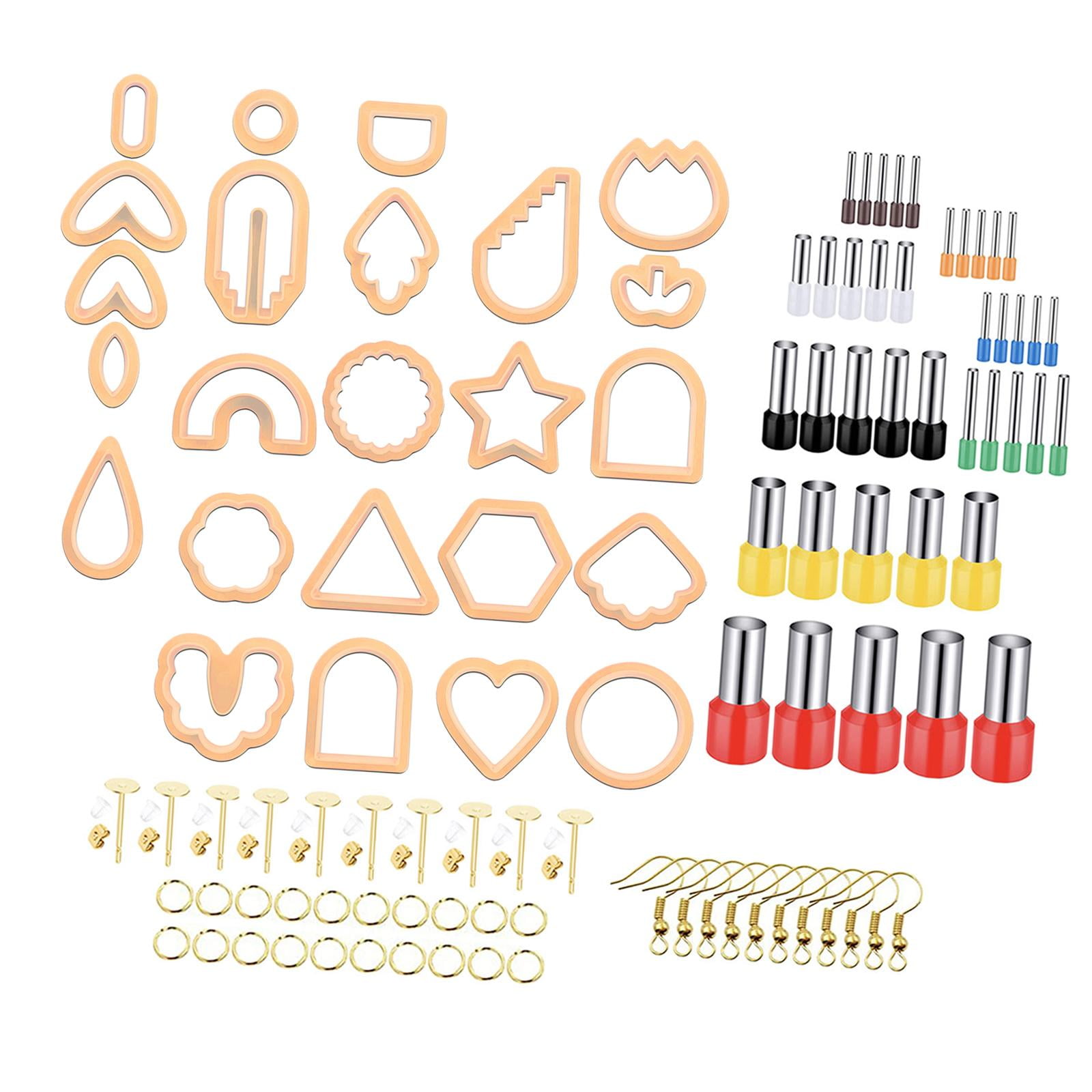 Bothyi - 114 Uds Cortadores Para Pendientes De Arcilla Polimérica Para Manualidades Diy Fabricación De Joyas Naranja