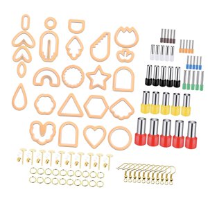 Bothyi - 114 Uds Cortadores Para Pendientes De Arcilla Polimérica Para Manualidades Diy Fabricación De Joyas Naranja