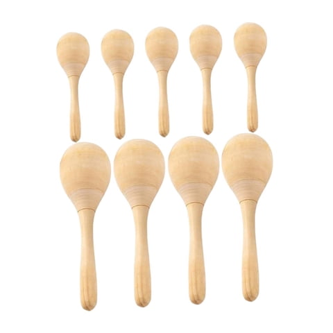 Bothyi - Maracas De Madera Pintadas A Mano Para Hacer Tú Mismo, Para Regalar En Fiestas De Bienvenida Al Bebé, 9 Unidades