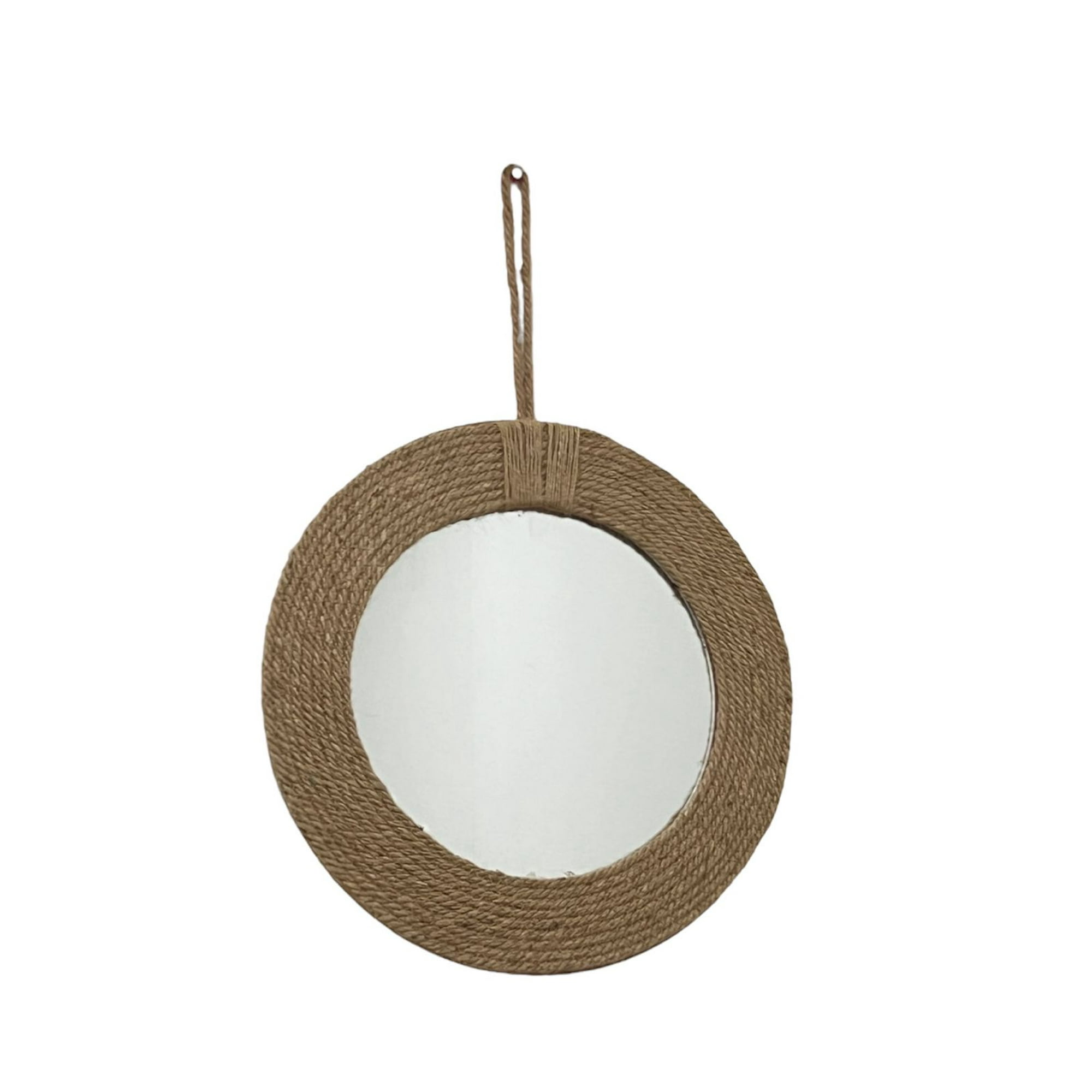 Oem - Espejo Redondo Colgante Marco Mimbre 40cm