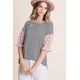 thumbnail image 4 of Bonita Blusa Casual con Dobladillo Curvo y Rayas, 4 of 5