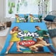 thumbnail image 2 of Los Sims Conjunto de sábanas temático, trío de piezas, cómodo y amigable con la piel, diseño único, regalo de decoración para el hogar para familiares, amigos y fans,135cm *200cm, 2 of 6