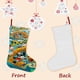 thumbnail image 3 of Patoaventuras Tema: Calcetines de Navidad, fino lino blanco para colgar en escaleras y chimenea, decoración navideña para el hogar, regalo de Navidad.54cm×38cm, 3 of 5