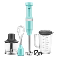 Batidora De Mano Con Cable De Velocidad Variable Kitchenaid Con Accesorios, Aqua Sky, Khbv83Aq