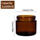 thumbnail image 2 of Frascos de vidrio Galssmagic Amber de 60 ml con forros y tapas negras, paquete de 24, 2 of 6