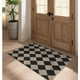 thumbnail image 1 of Alfombra Rugalia Easy Yute con entrada a cuadros, 70 x 120 cm, color negro, 1 of 3
