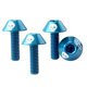 thumbnail image 4 of 4x tornillos de la jaula de la botella de agua de la bicicleta de aleación de aluminio ligero tornillos m6 azules, 4 of 5