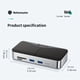 thumbnail image 1 of Yottamaster Type-C Multifunctional HUB 10 In 1 Built-in SSD Chassis Compatible With M.2 NVMe And M.2 SATA SSDs, 1 of 2
