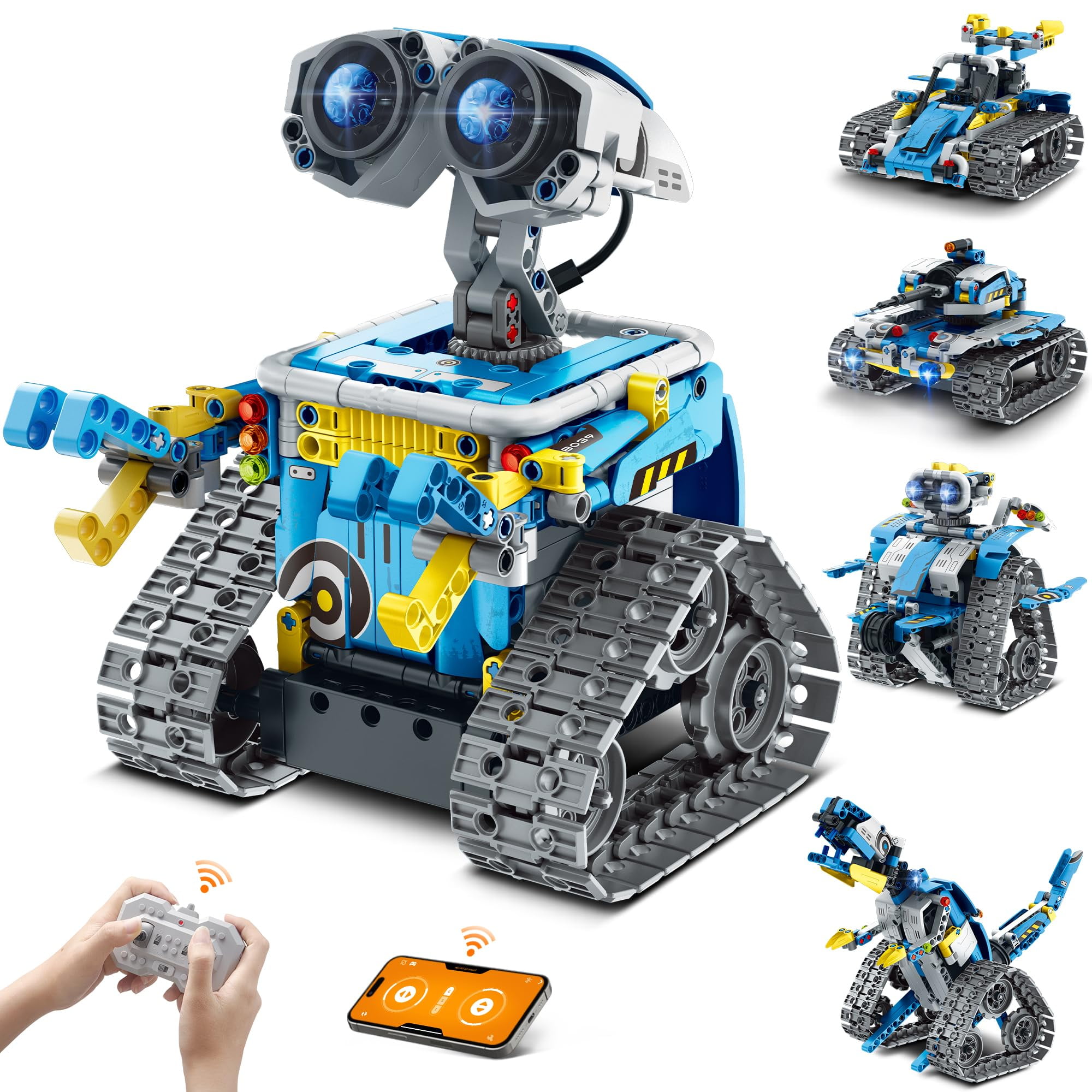 Kit De Construcción De Robots Mibido 5 En 1 Para Control Remoto/aplicación, 8-14 Años