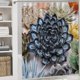 thumbnail image 5 of Plantas suculentas-theme 4-Piece Shower Curtain Set with Rugs, Waterproof Bathroom Decor Set Includes Bath Mat, U-Shaped Rug, Toilet Lid Cover and Curtain with Hooks, 5 of 6