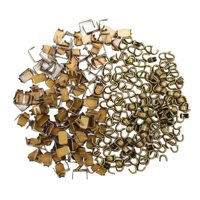 Bothyi - Juego De 300 Kits De Reparación De Cremalleras, Componentes En Forma De U Para Reemplazar El Extremo Abierto, Bronce En Forma De U