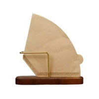 Xusx111 - Almacenamiento De Soporte De Filtro De Café, Nuez Negra Y Recipiente De Filtro De Café Para Bar De Café / Hogar / Oficina, Compatible (Nuez)