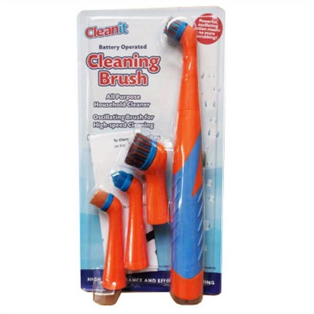 1set, Sonic Scrubber, Cleaning Tool With 4 Brushes, Multifunctional Electric Cleaning Brush, Cleaning Tools, Cleaning Supplies