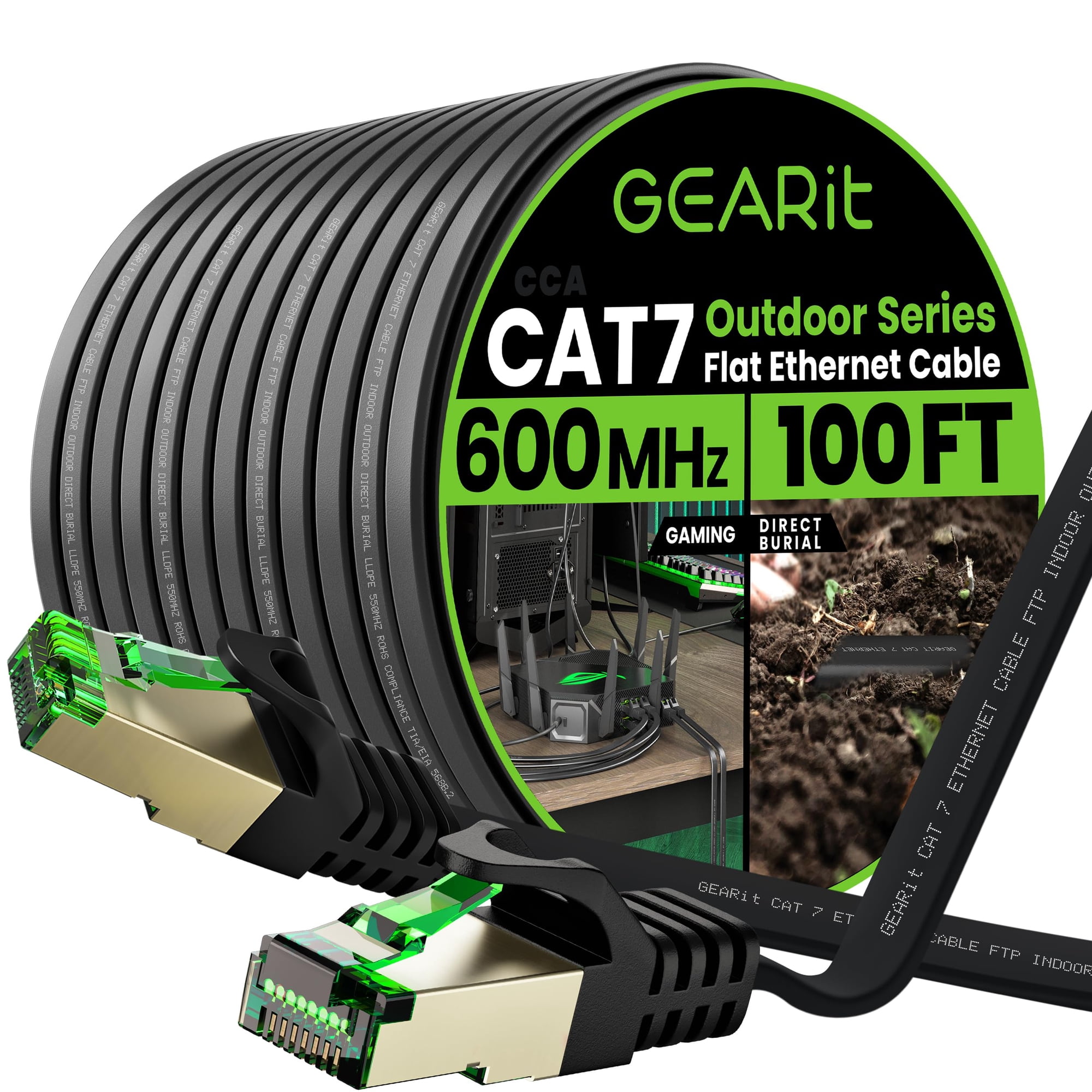 Cable Ethernet Gearit Cat7 Exterior 30 M 600 Mhz 10 Gbps