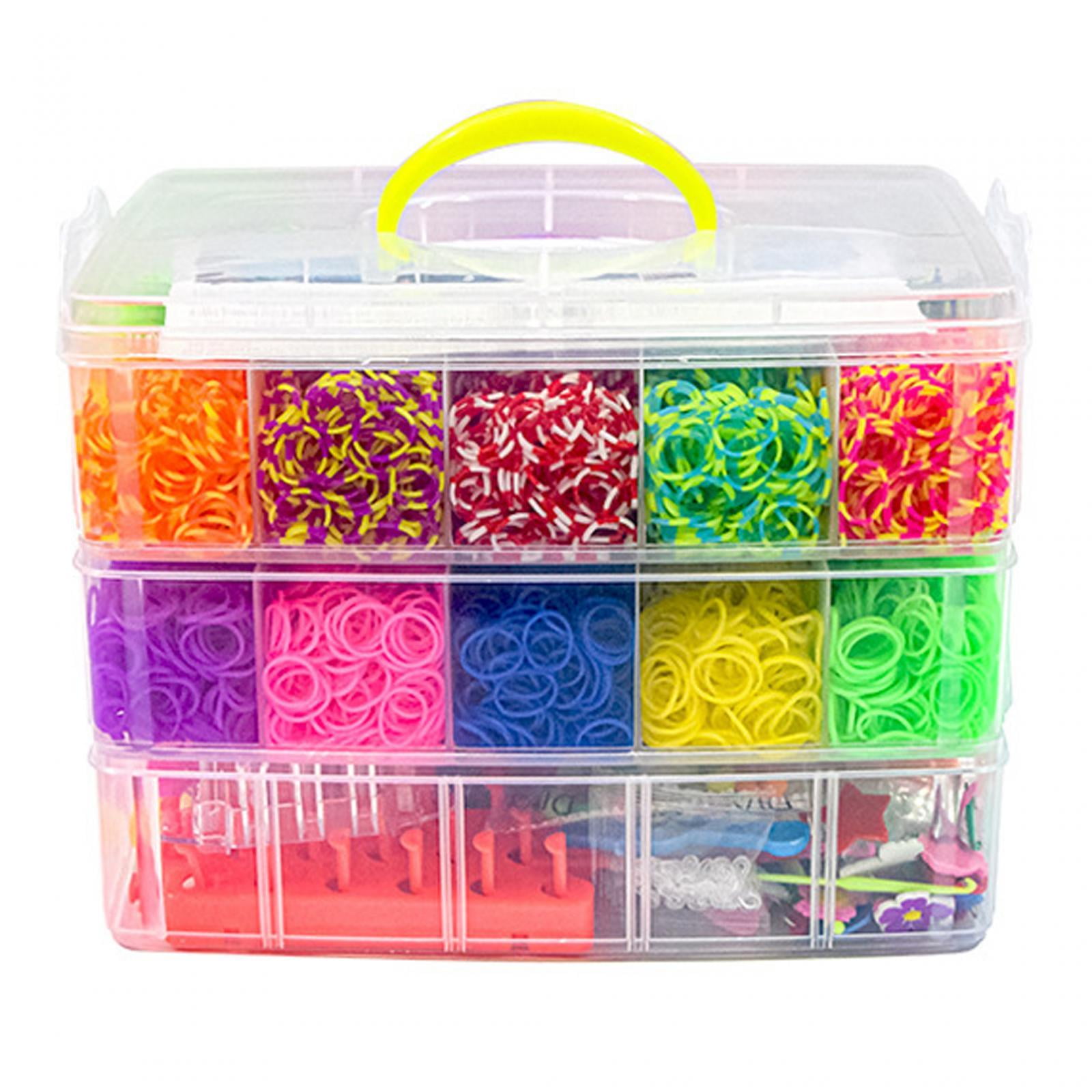 Magideal - Kits De Pulseras De Bandas De Goma, Juego De Pulseras De Bandas De Goma, Bandas De Goma De Telar Bandas De Telares De Goma Coloridas Para Niños, Niños L
